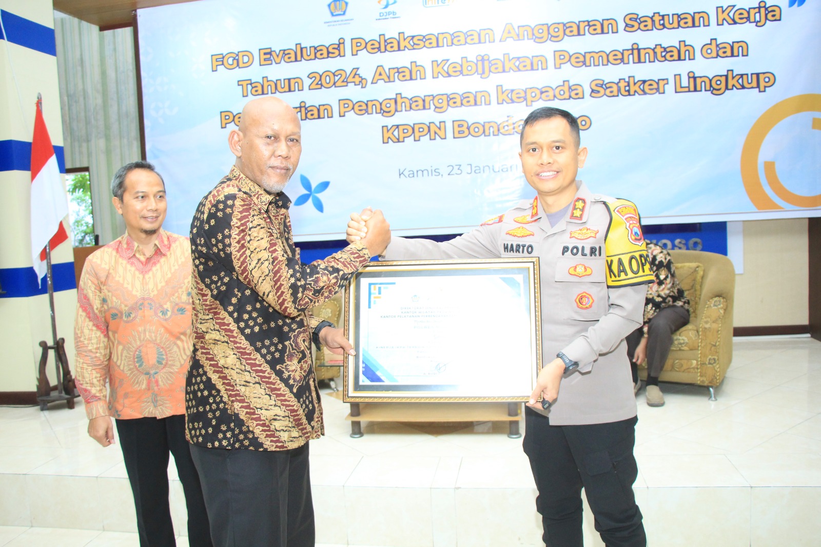 Polres Bondowoso Raih Dua Penghargaan dari KPPN