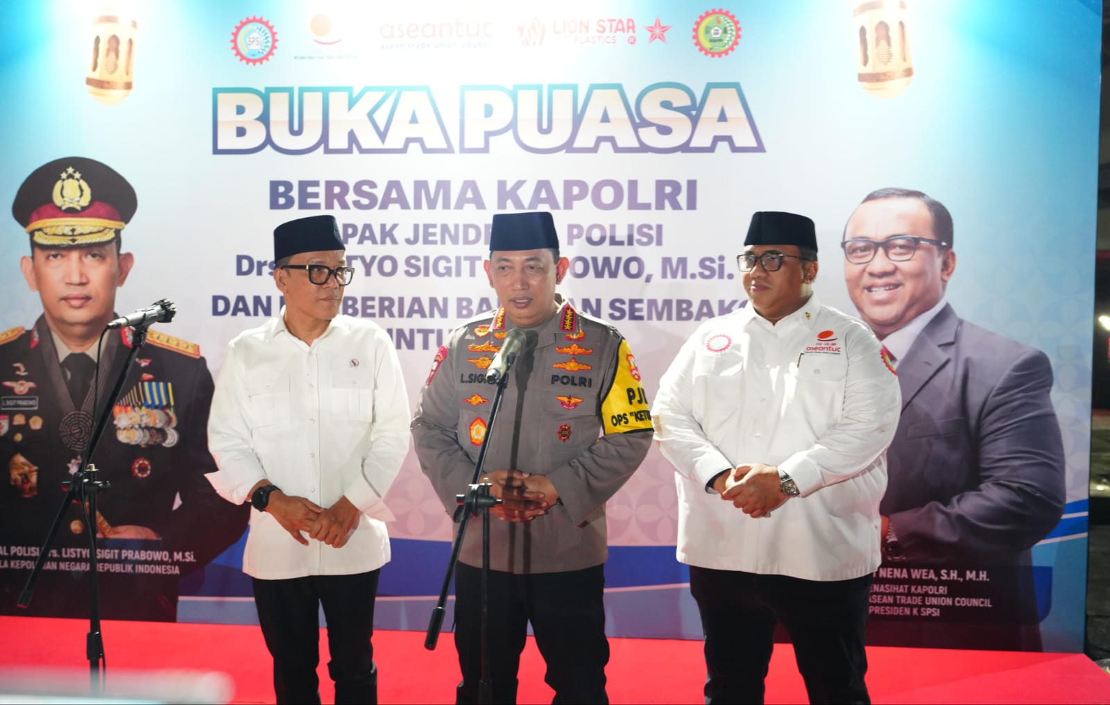 Buka Bersama Dengan Buruh, Kapolri Sampaikan Kabar Gembira