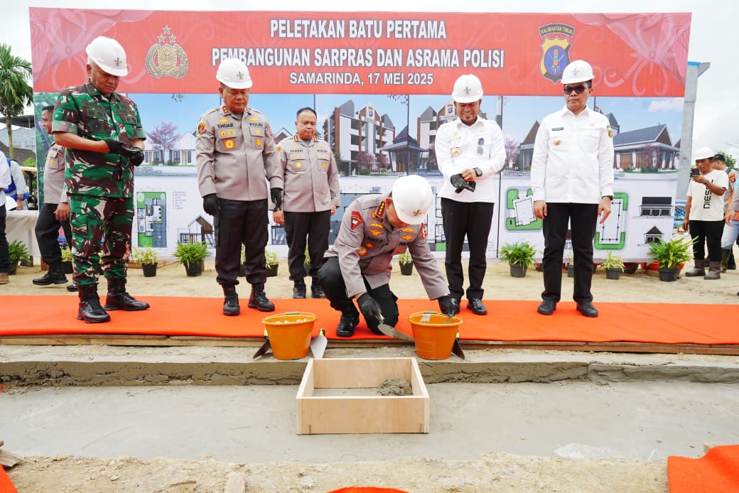 Kapolri Ground Breaking Asrama Polresta Samarinda, Komitmen Polri Tingkatkan Pelayanan kepada Masyarakat