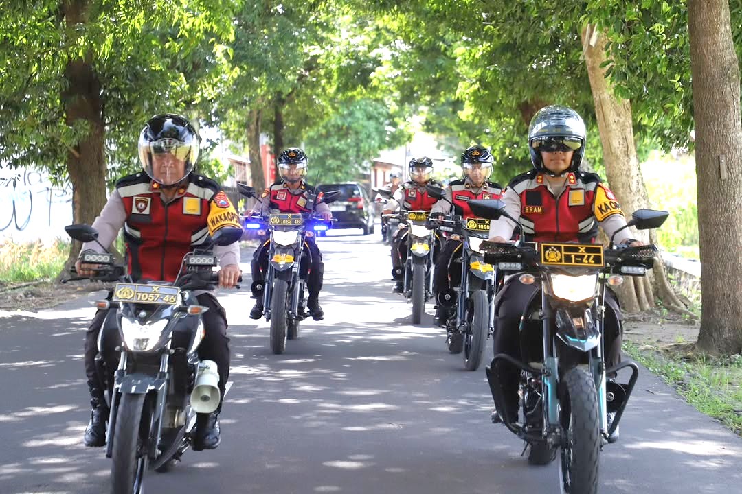 Kapolres Kediri Pimpin Patroli R2 Pastikan Libur Nataru Aman