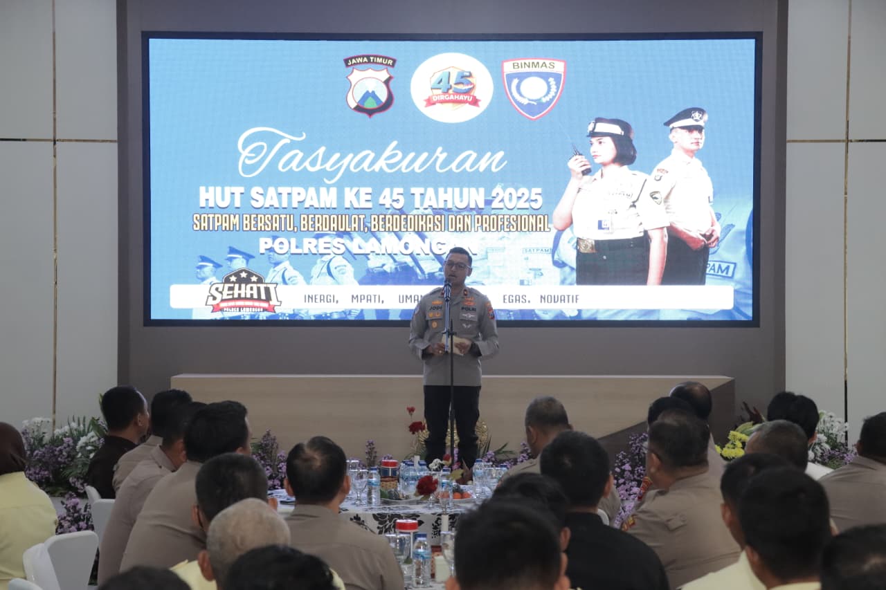 Pesan Kapolres Lamongan di Tasyakuran HUT Satpam ke-45