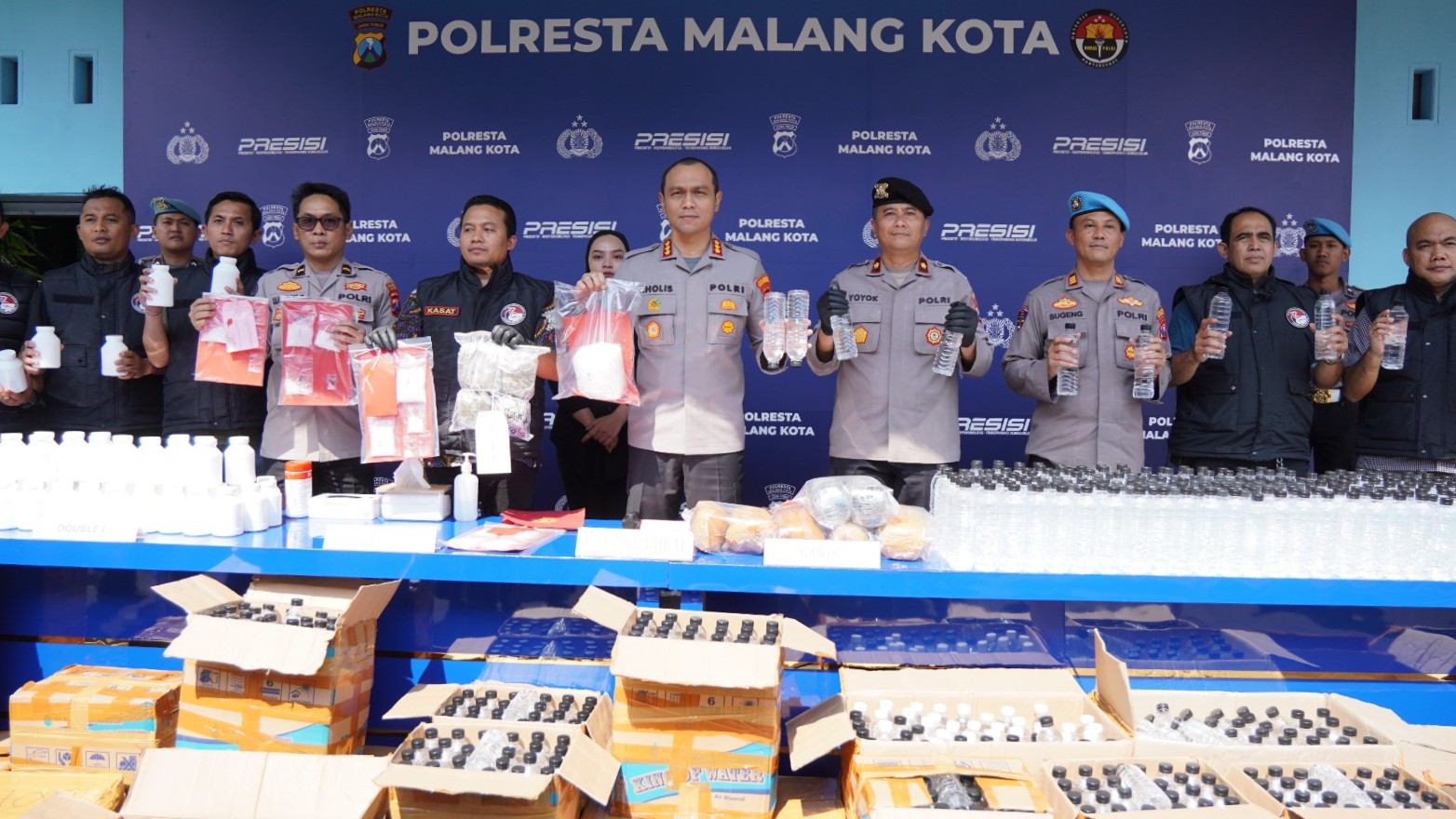 Ungkap 32 Kasus, Polresta Malang Kota Gagalkan Peredaran 8,9 Kg Ganja dan 1,6 Kg Sabu, Ribuan Jiwa Terselamatkan