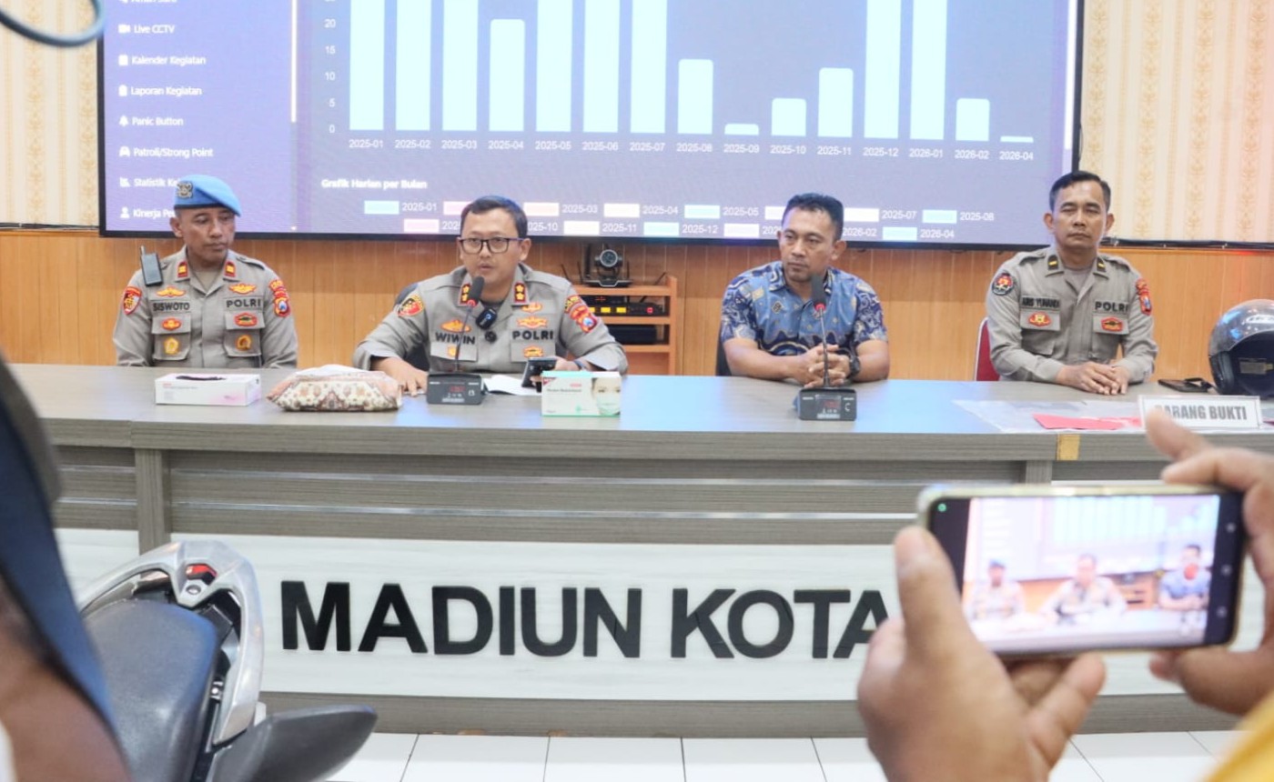 Polres Madiun Kota Ungkap Dua Kasus Curanmor Amankan 2 Tersangka