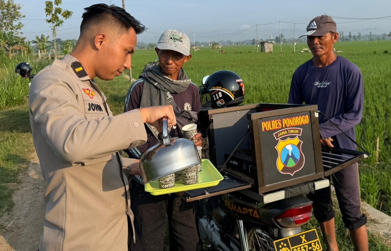 Wedangan Keliling, Cara Polres Ponorogo Edukasi Kamtibmas dan Sosialisasi Call Center 110