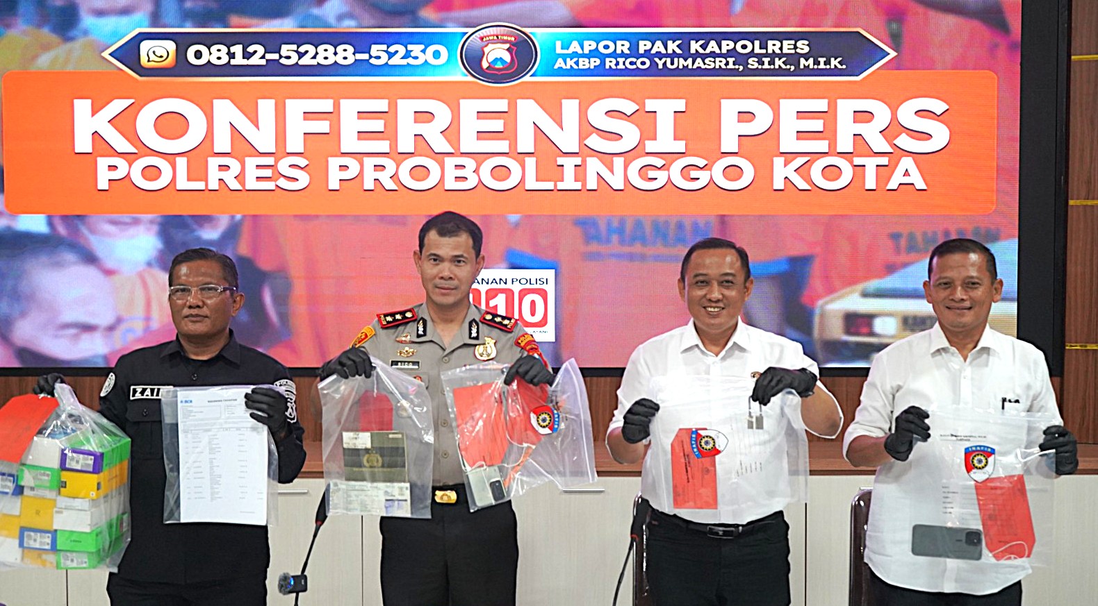 Polres Probolinggo Kota Amankan Komplotan Curanmor dan Pembobol Konter